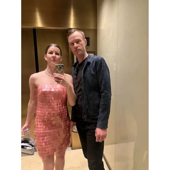 Badgley Mischka Pink Paillette Sequin Mini Cocktail Dress – Women’s Size 6 - Picture 11 of 16